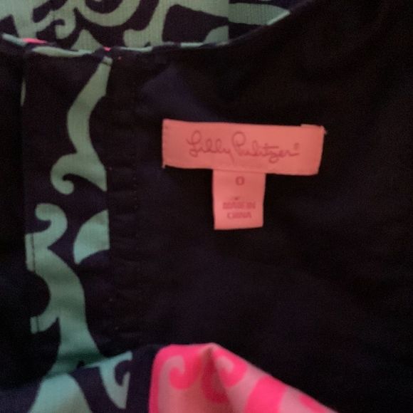 Lilly Pulitzer, Pink/Blue/Turquoise Slip Dress, Size Zero, NWOT. - Picture 4 of 8